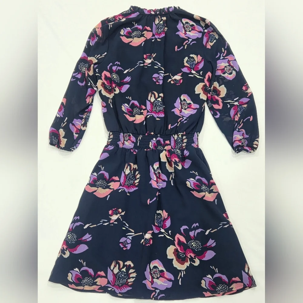 J.Crew Factory Floral Smocked-Waist Dress Size XS - Picture 8 of 10